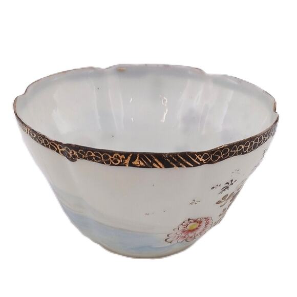 Vintage Japanese Kutani Style Hand Painted Cup And Saucer Eggshell Porcelain - Picture 7 of 16